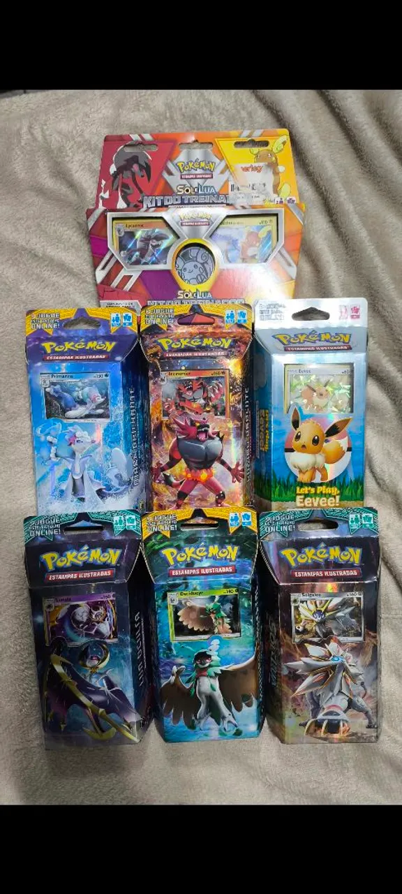Coleção Decks Pokémon lacrados Copag