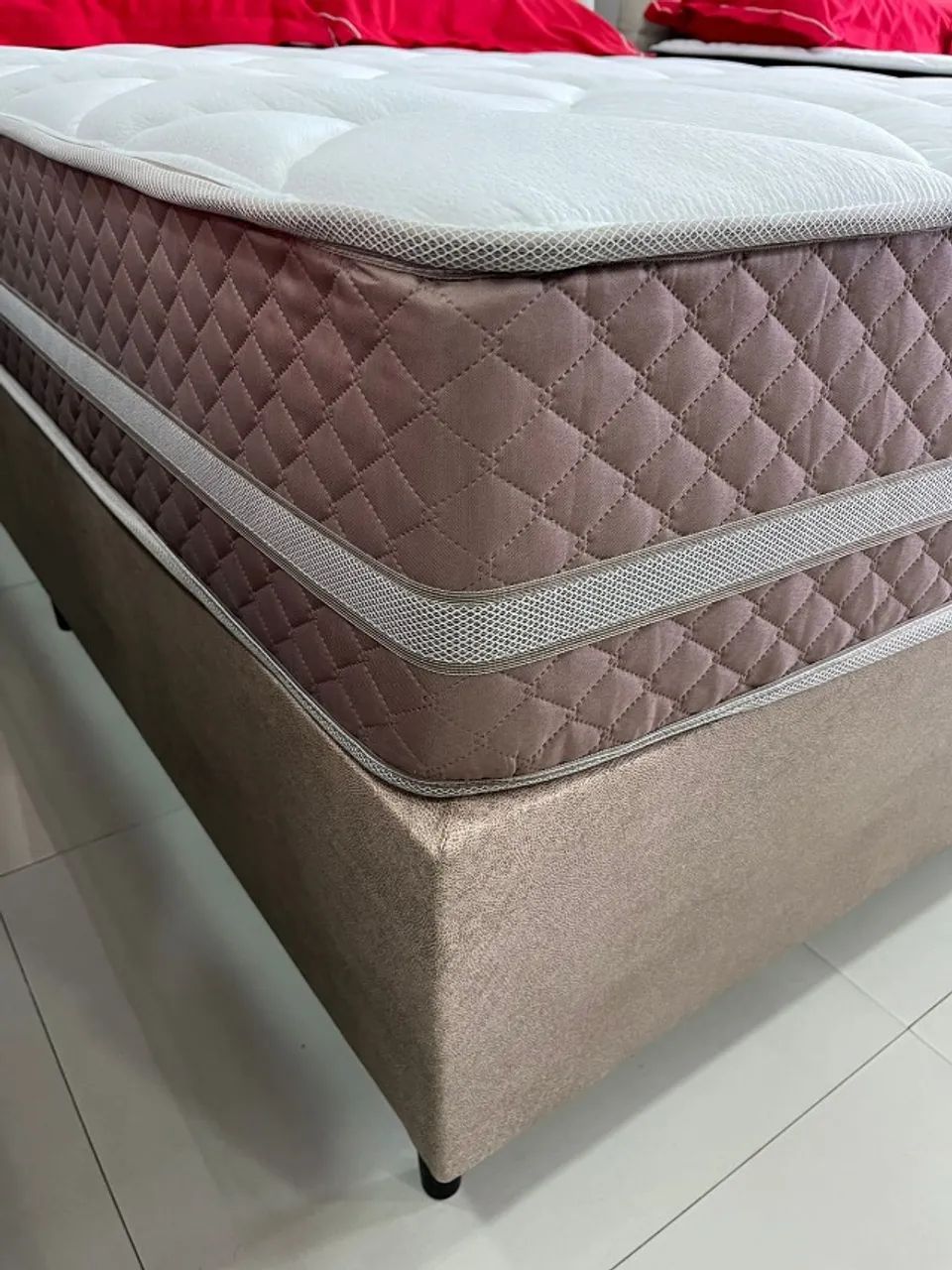 Colchão Herval Livorno maxspring + Base box Queen 158x198x68 - Select Colchões - Foto 4