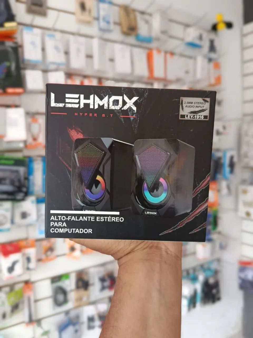 CAIXA DE SOM PARA PC COM LED RGB - Entrega em São Luís e região