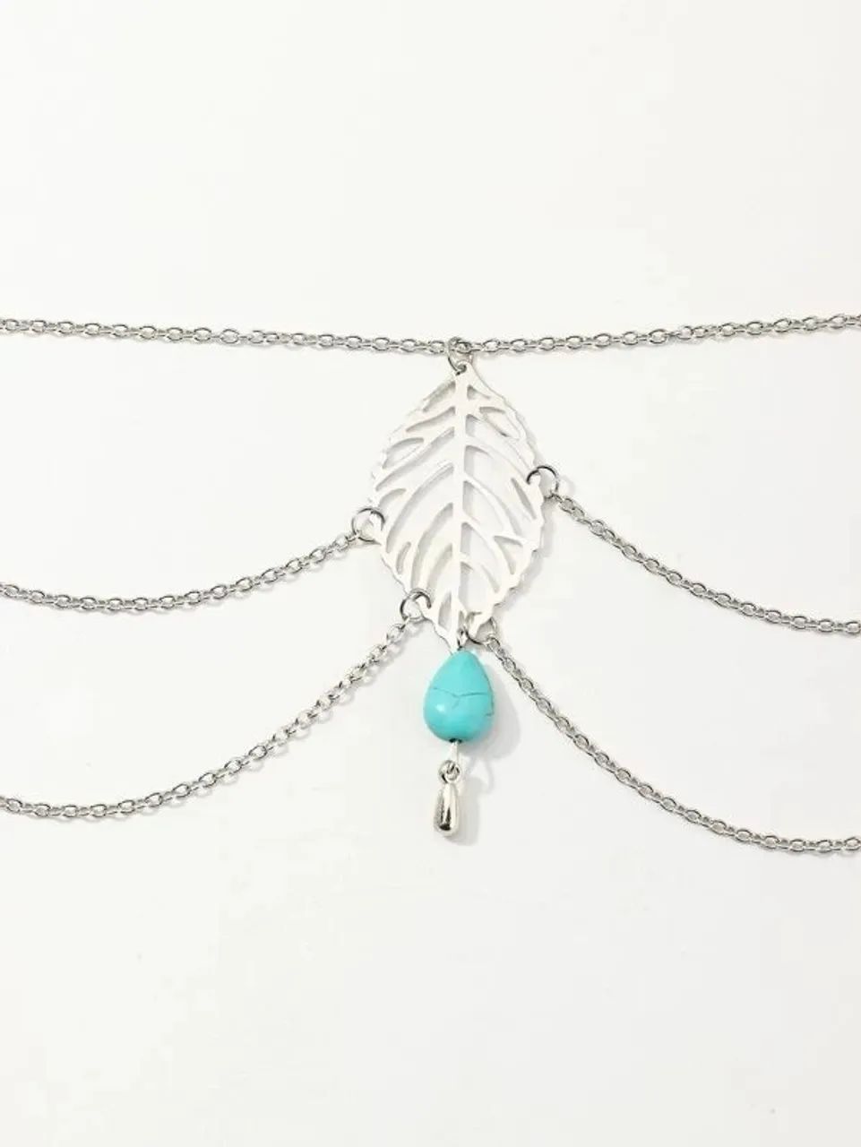 Bracelete Pulseira Arm Chain Boho Chic Folha - Foto 4