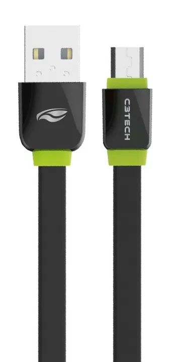 CABO MICRO USB 2A 1 METRO C3TECH CB-100BK CARGA E DADOS - Foto 3