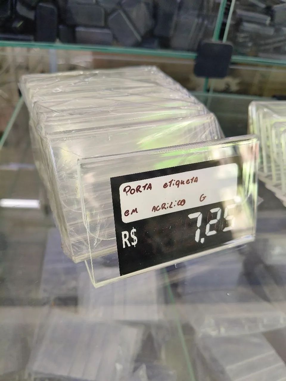 Porta Etiqueta Acrílico TAM G