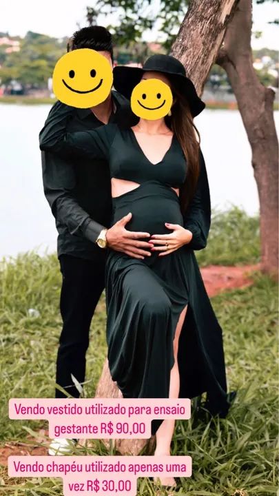 Vestido de Gestante para Ensaio Fotográfico