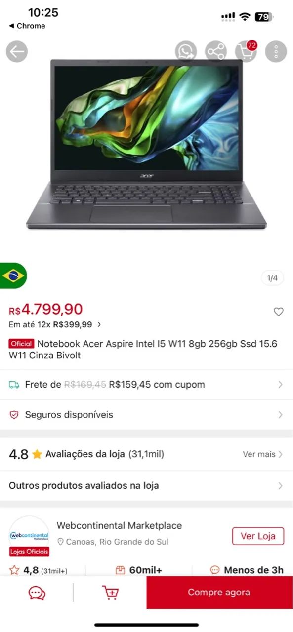 ACER ASPIRE 3 - I5 - A315-53 NOVO - Foto 2