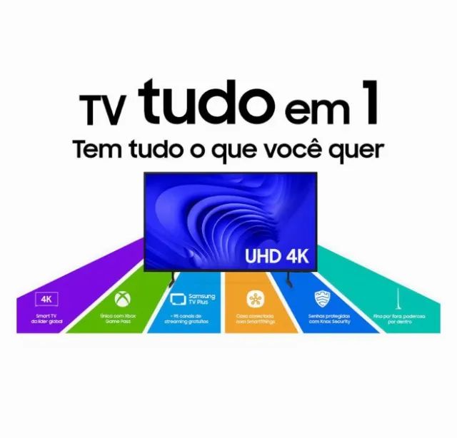 Televisão Smart TV 50 4K Ultra HD Samsung 50DU7700 4K Nova Lacrada - Foto 3