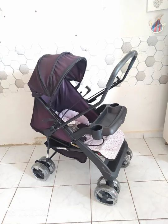 Carrinho de bebê Solare Tutti baby preto com branco!  - Foto 2