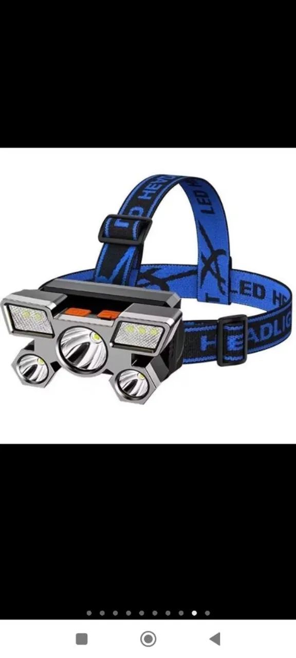Headlamp LED 5 Modos Camping Caça Pesca