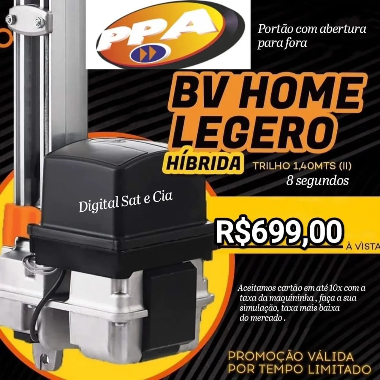 Motor de portão PPA BV Home Legero - Híbrido 1,40mts (II)
