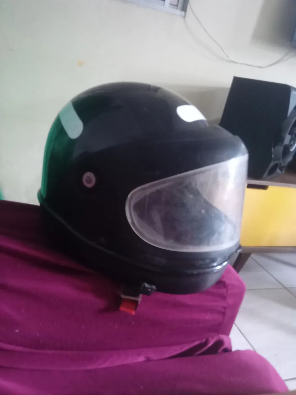 Capacete Preto Vintage