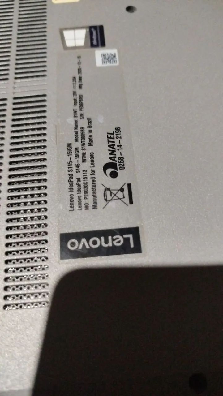 Notebook Lenovo IdeaPad S145 - 15IGM