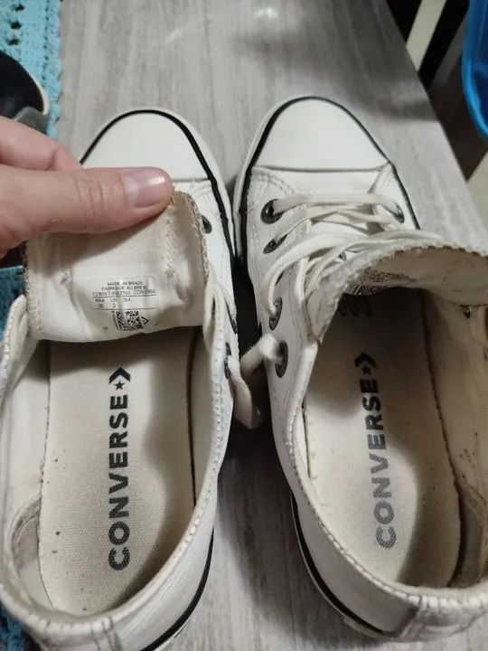 Tênis Converse All Star Branco original couro - Foto 3