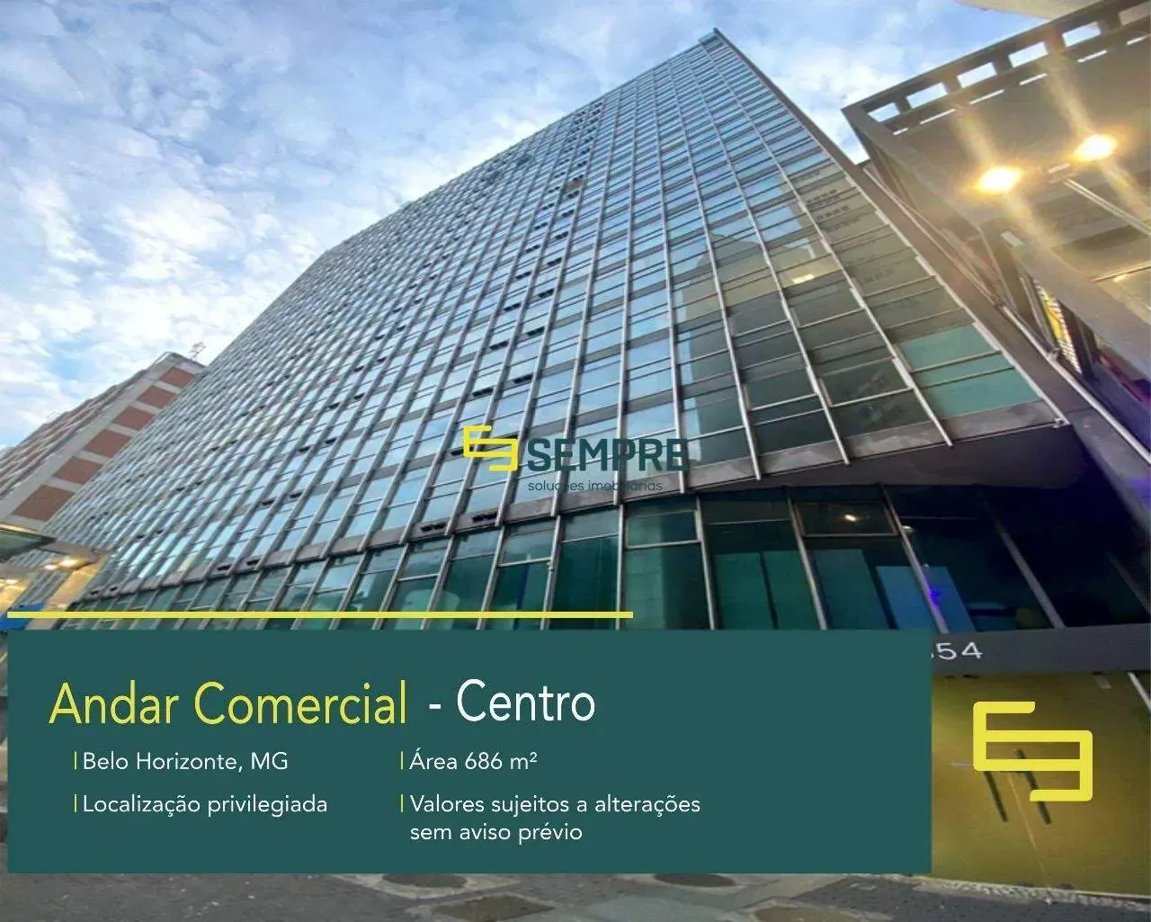 Laje corporativa para alugar no Centro de Belo Horizonte - Bravo BH