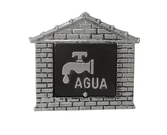 Visor De Água De Alumino Fundido Cor Prateado
