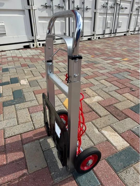 Carrinho Para Cargas Em Alumínio E Aço 100kg/ Rodas de Borracha, Dobrável