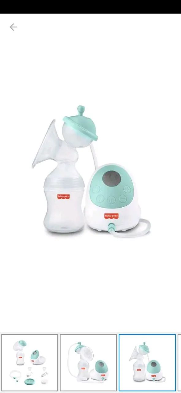 Bomba extratora de leite eletrica fisher + 10 potes de vidros para armazenamento do leite - Foto 4