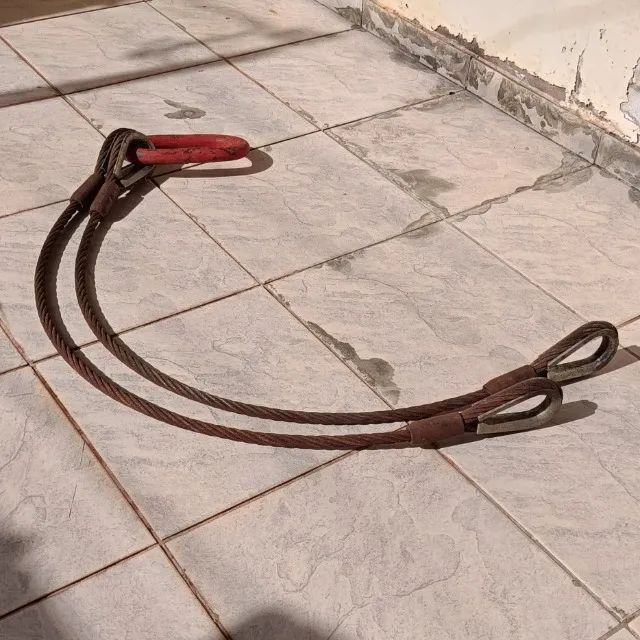 Estropo Duplo 3/4? Aricabos  c/ Anel 1.1/4? Laço Cabo de Aço Eslinga