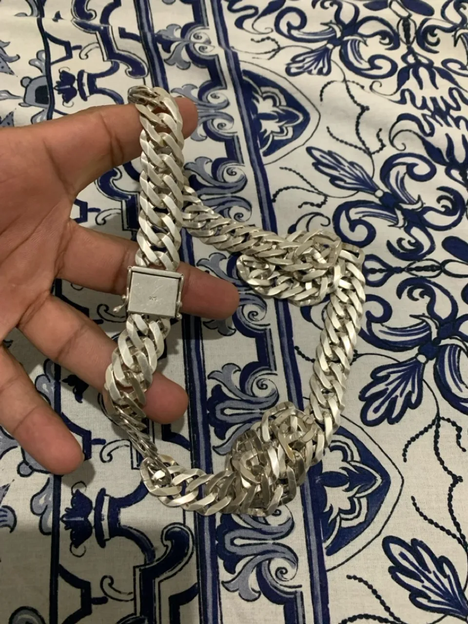 Corrente de Prata Maciça - Elo duplo