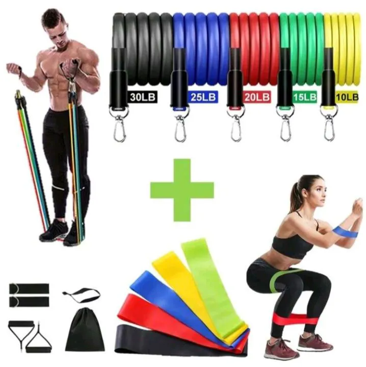Kit Completo de Bandas de Resistência e Exercícios