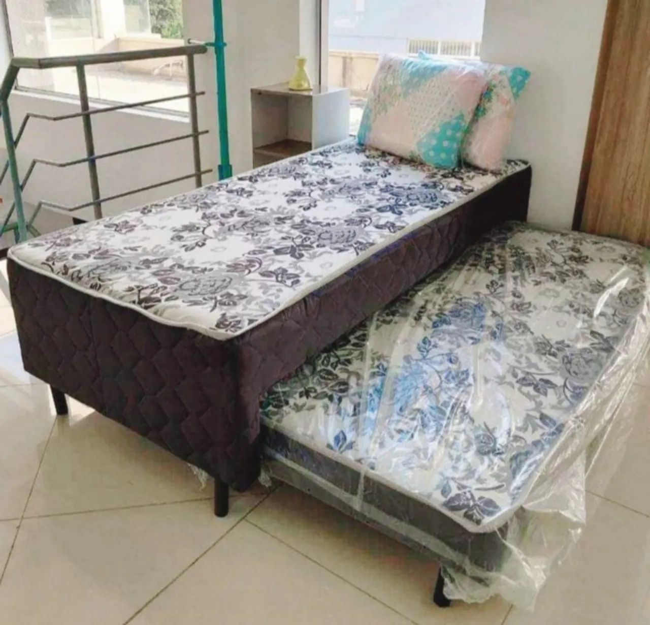 NOVAS Cama Box Conjugado Solteiro Casal Bicama Colchão Espuma Acoplado Nova - Foto 2