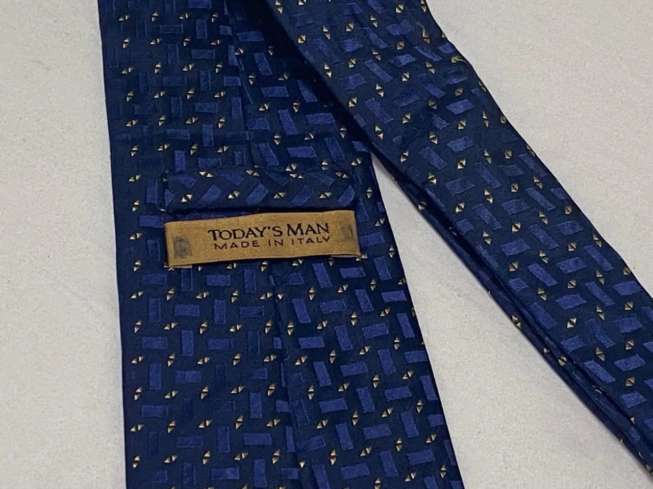 Gravata Todays Man Azul Escuro Estampada Bom Estado - Foto 5