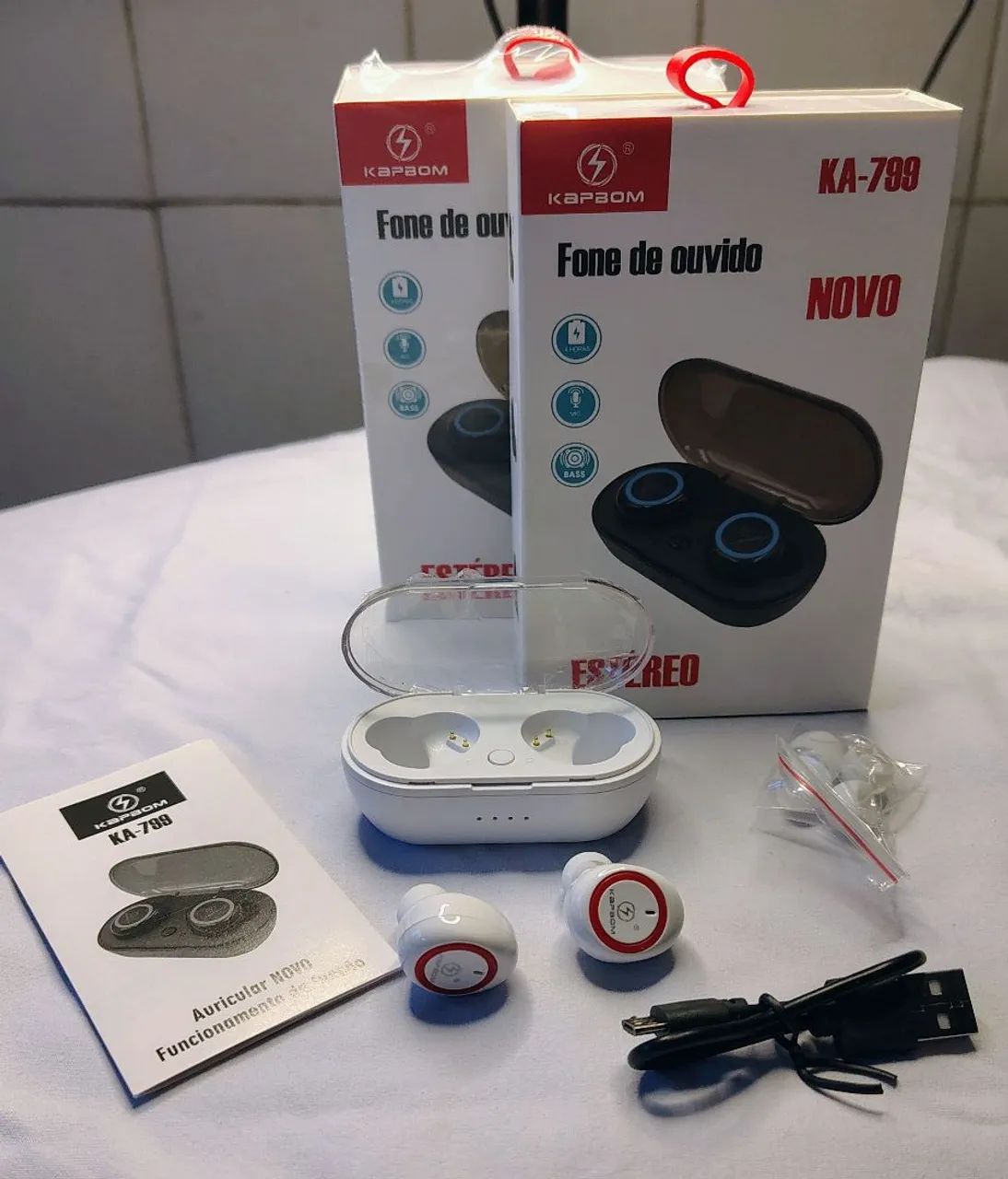 Fone de Ouvido Bluetooth KA-799 Novo