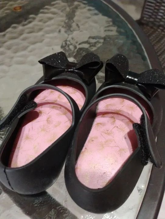 Sapatilhas Pimpolho colo Preta com Laço Tam 18  - Foto 2