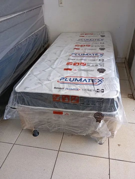 Cama box solteiro base mais colchão d 33 17 cm  - Foto 5