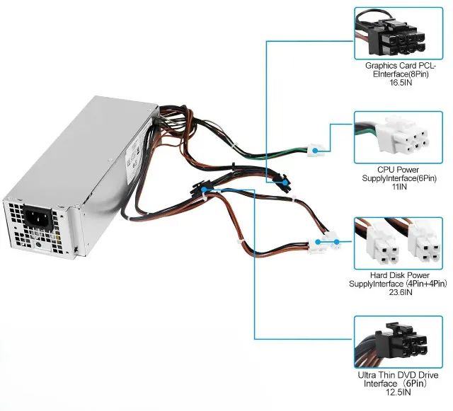 Fonte de Alimentação 460W Dell - Foto 5