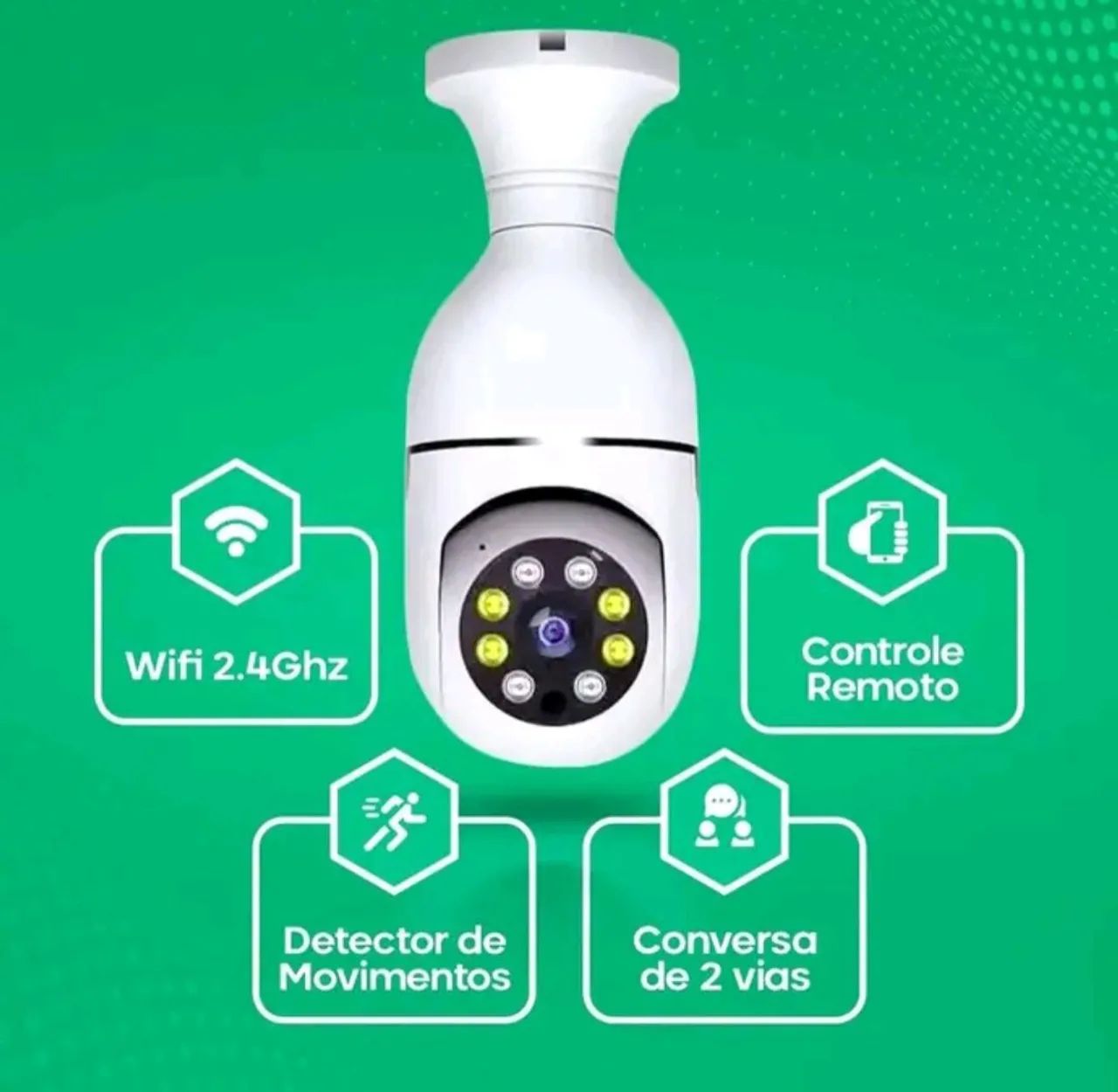 Câmera de Segurança Wi-Fi 360° - Monitoramento Remoto - Foto 4