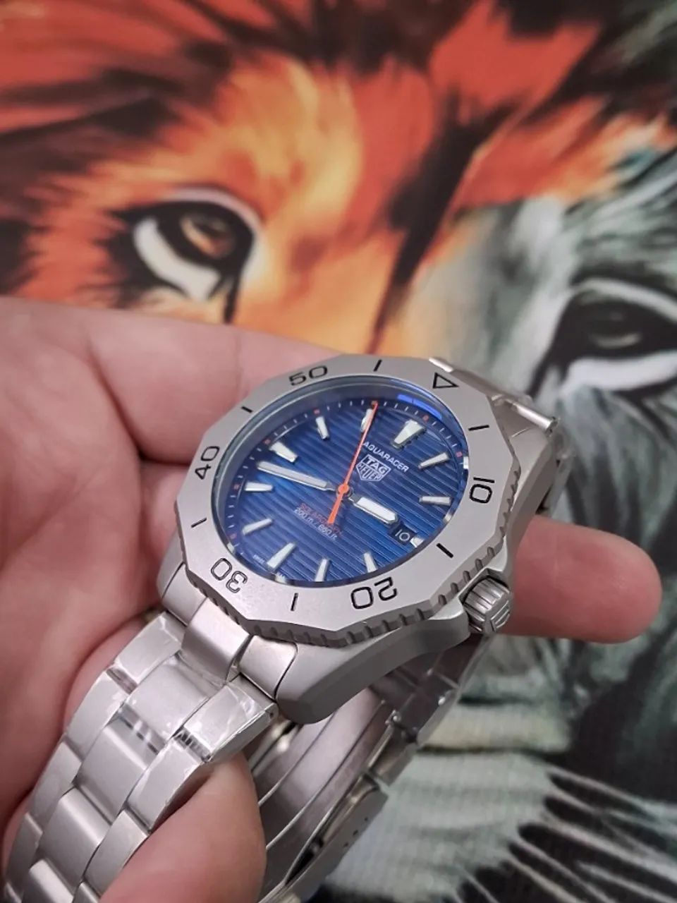 Relógio TAG HEUER AQUARECER FUNDO AZUL AUTOMÁTIC - Foto 6
