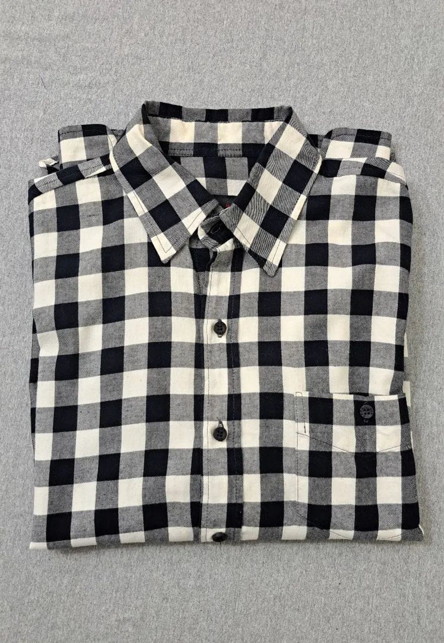 Camisa Xadrez ZARA Preto e Branco - Foto 4