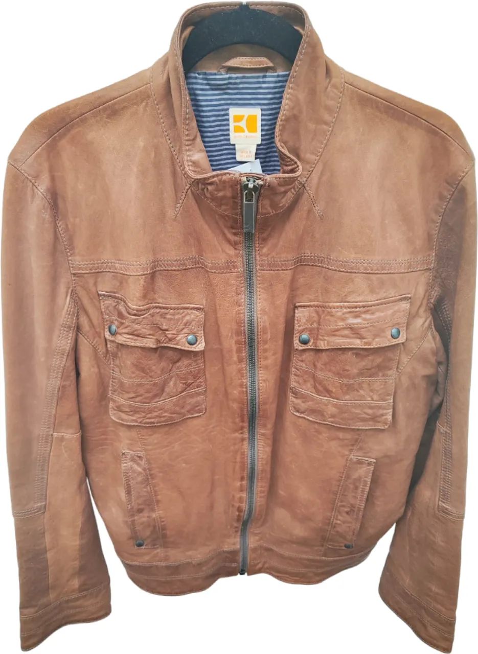 Jaqueta em couro Hugo Boss