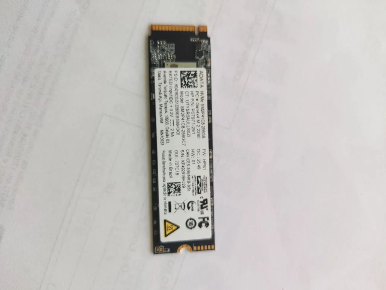SSD 256 NVME M2 2280 ADATA