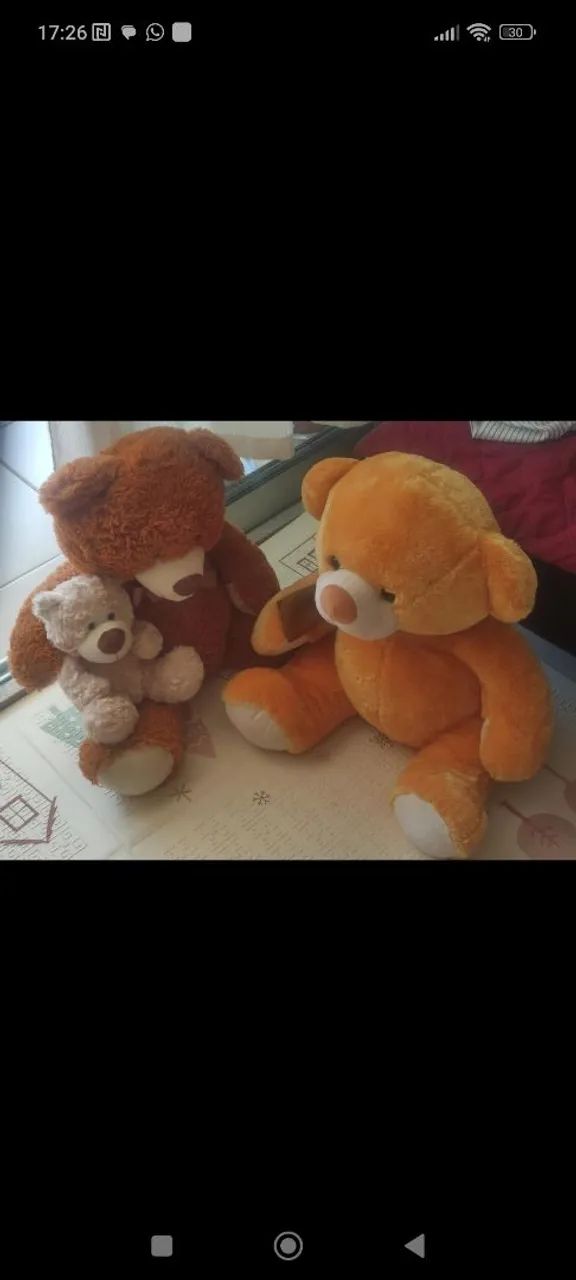 Urso de Pelúcia Caramelo com Cachecol (Perfeito Estado/Lindo) - Foto 4