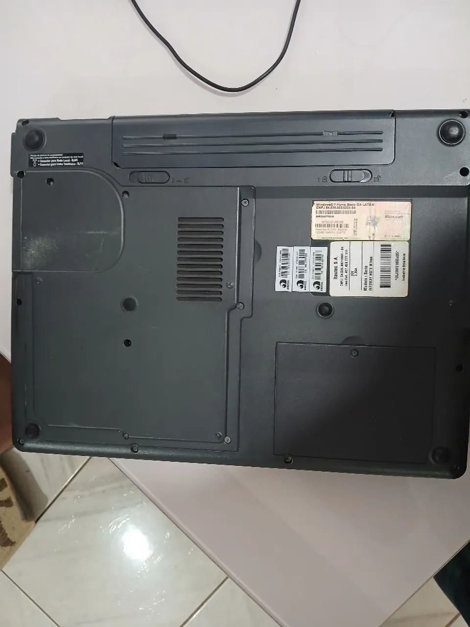 Notebook para retirada de peças 