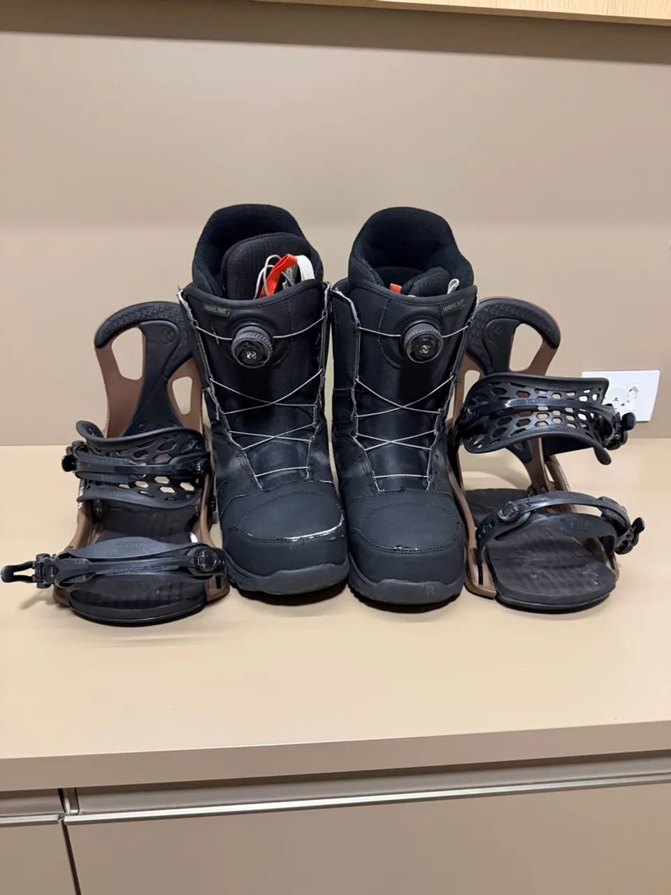 Bota e binding snowborder
