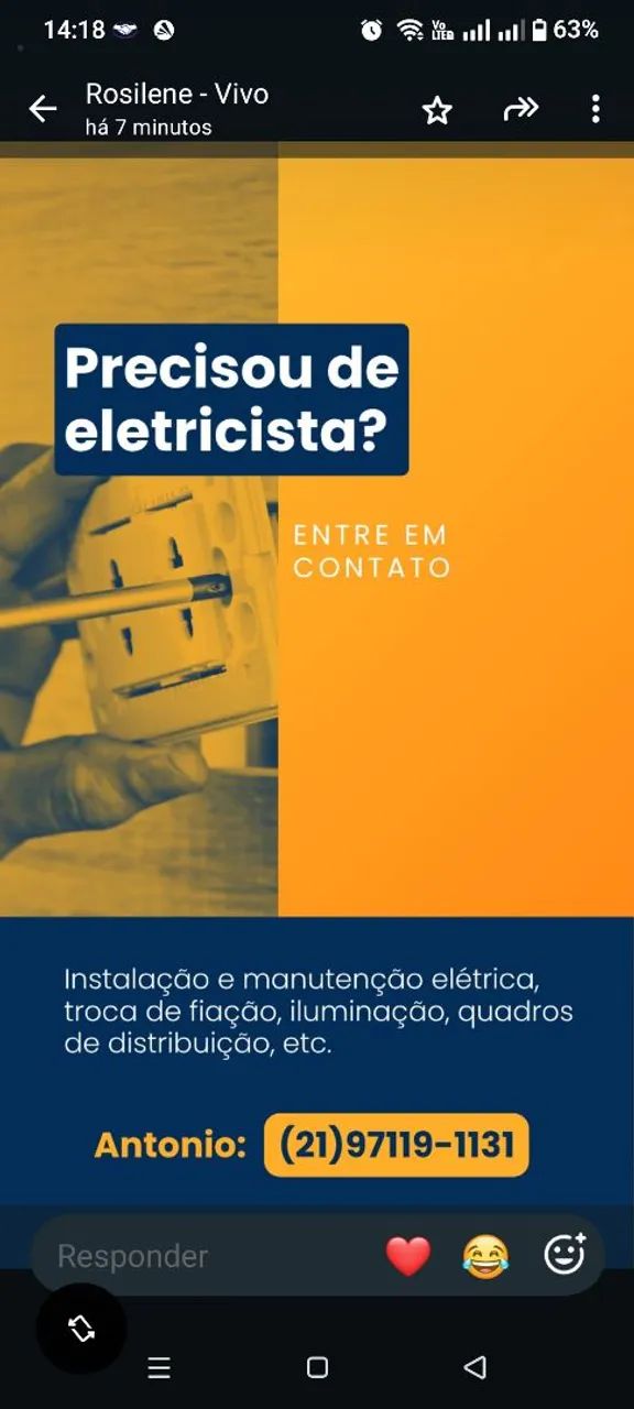 Eletricista Residencial em geral 