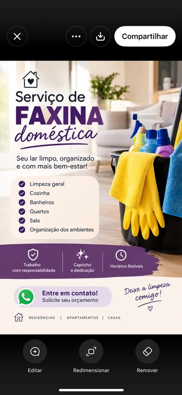 Faxina doméstica 
