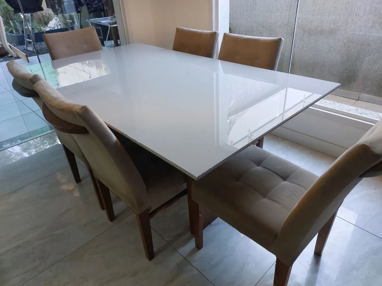 Mesa com tampo de vidro  - Foto 5
