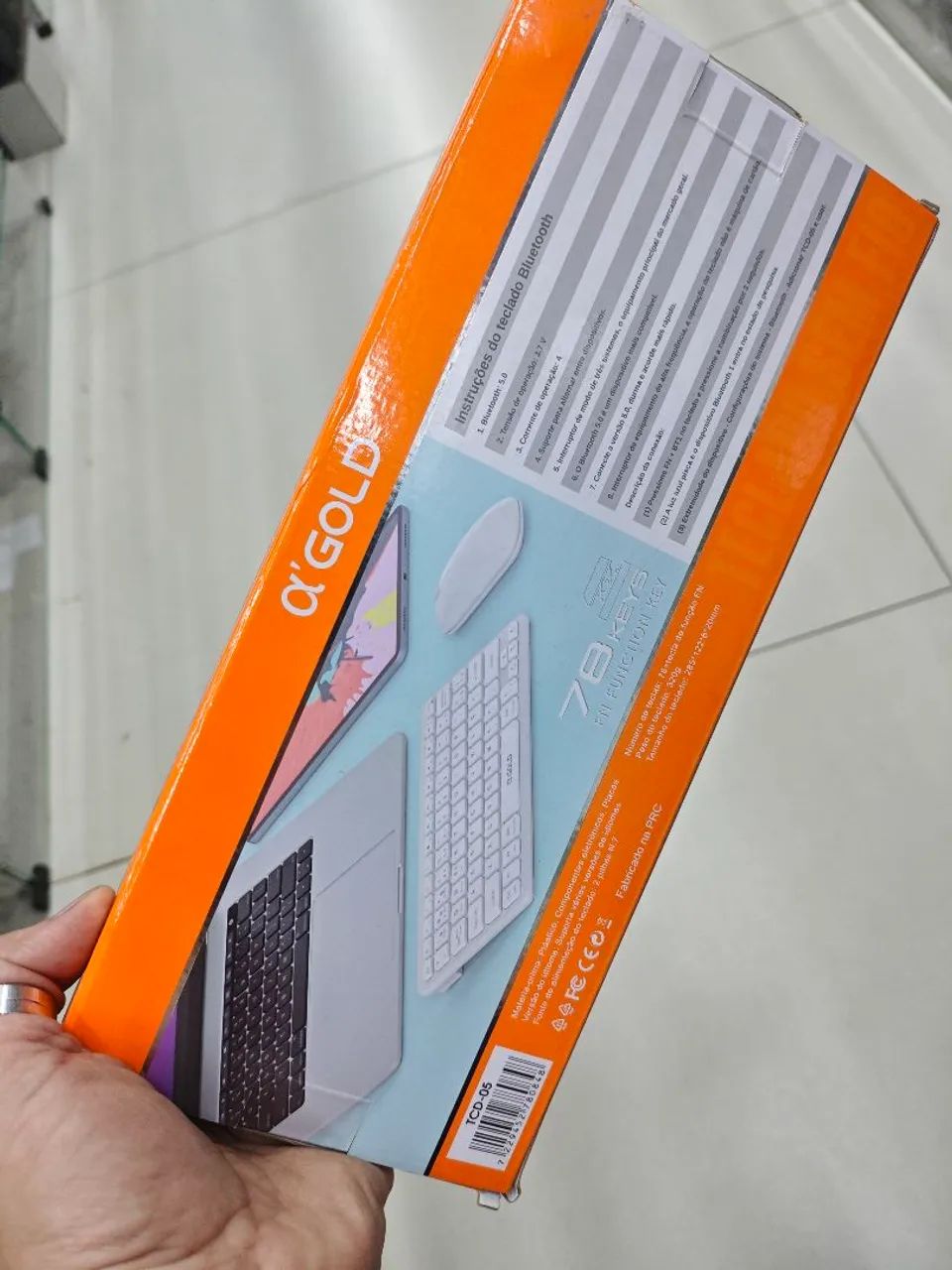 Teclado sem Fio Branco Silencioso  - Foto 2