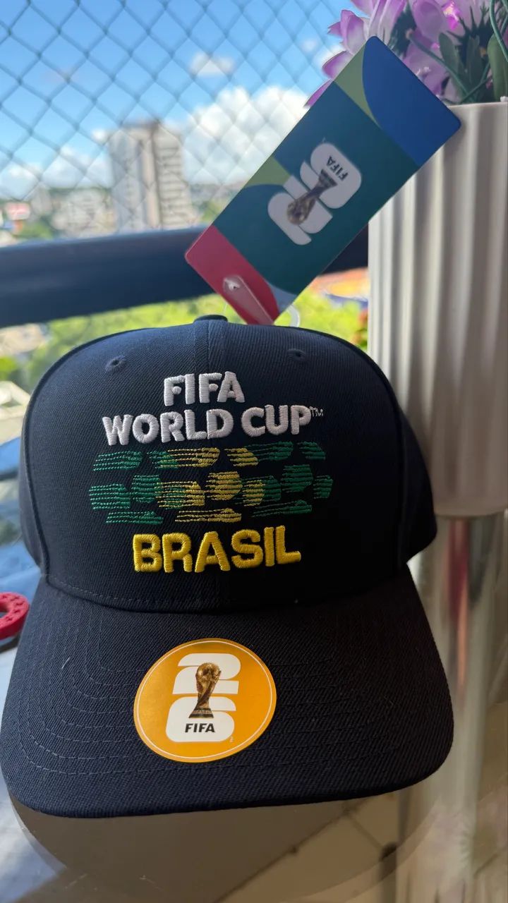 Boné FIFA 2026 Outerstuff Brasil Snapback Pro Crown da Copa do Mundo - Foto 2