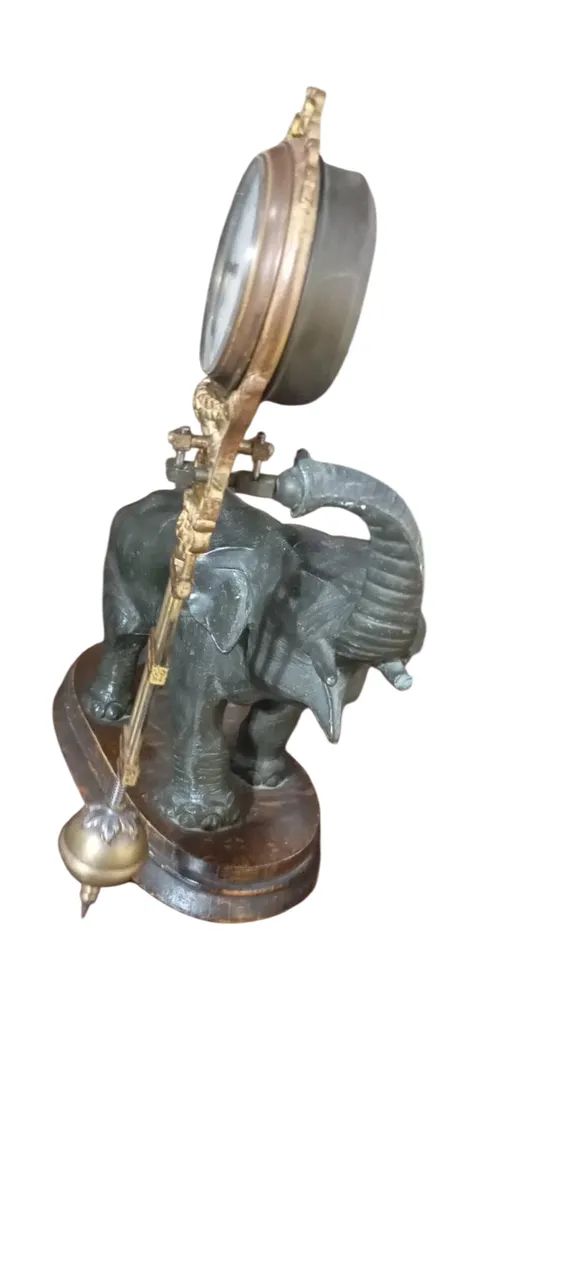 ANTIGO E RARO RELÓGIO JUNGHANS PENDULETE ELEFANTE - Foto 3