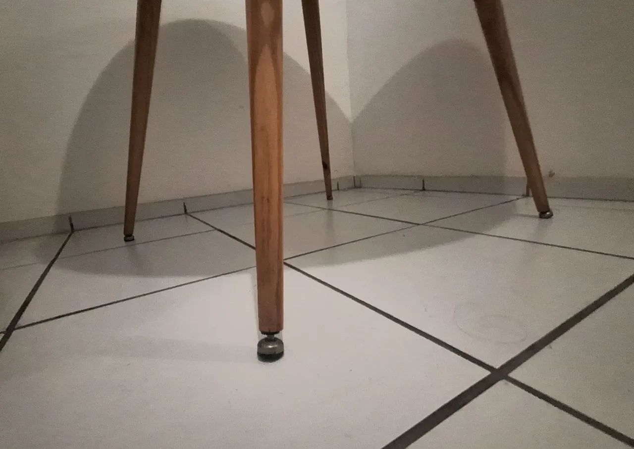 Mesa branca MDF 1m de diâmetro  - Foto 2