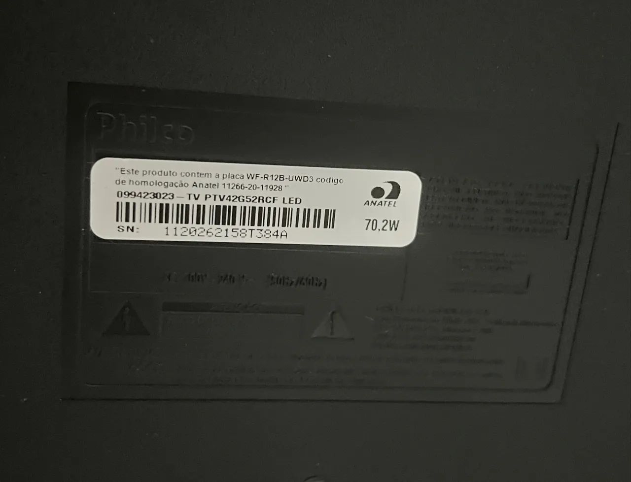 Smart TV Philco LED 42 polegadas, modelo PTV42G52RCF, seminova e em ótimo estado. - Foto 5