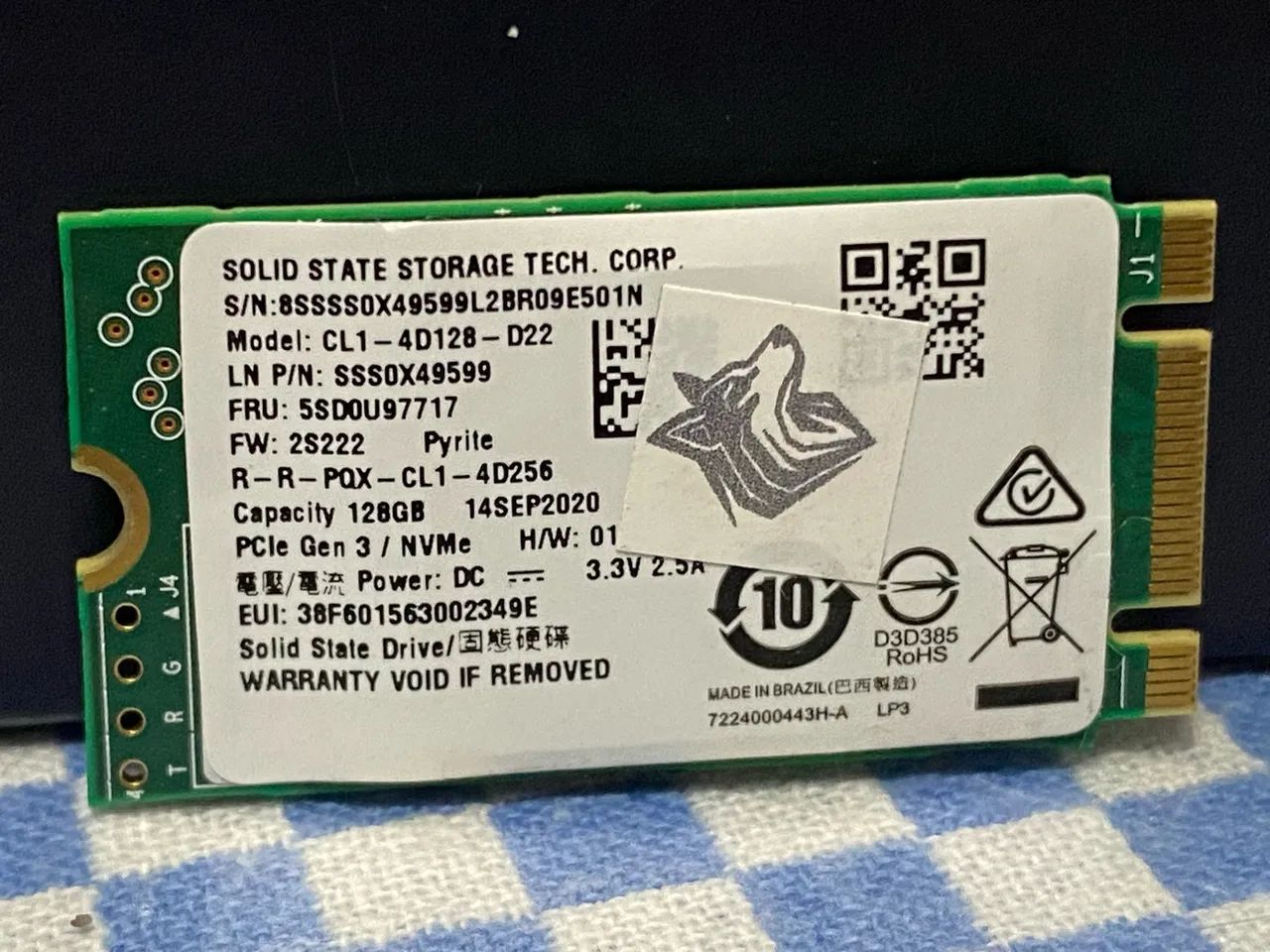 SSD NVME 128GB 2242