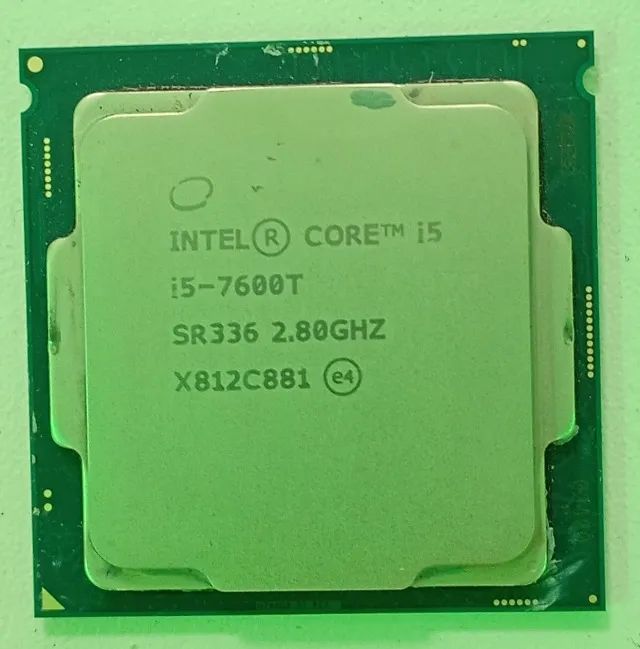 Processador Intel i5-7600T de 7a Geração em pleno funcionamento