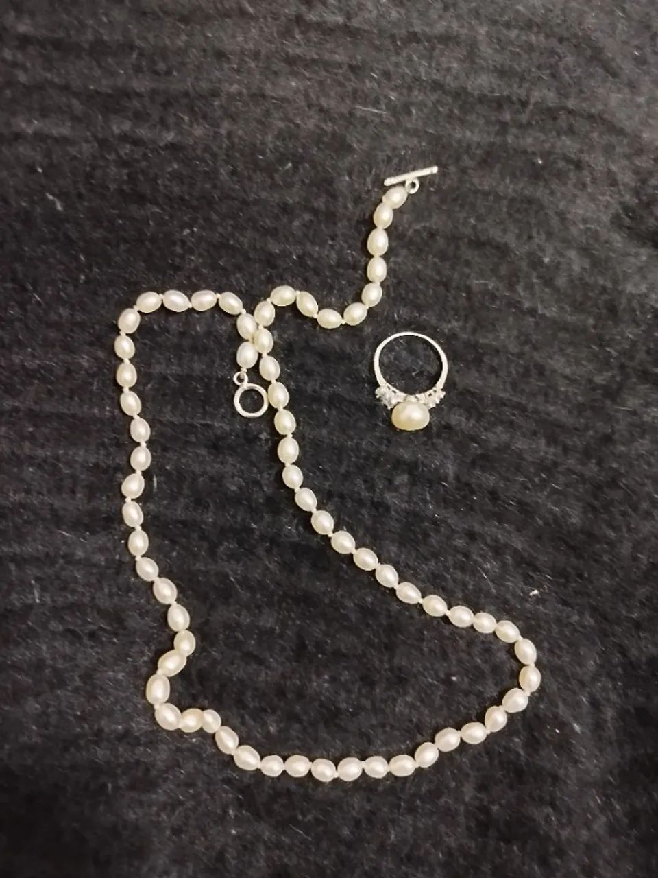 Conjunto de calar e anel pérolas monte Carlo - Foto 3