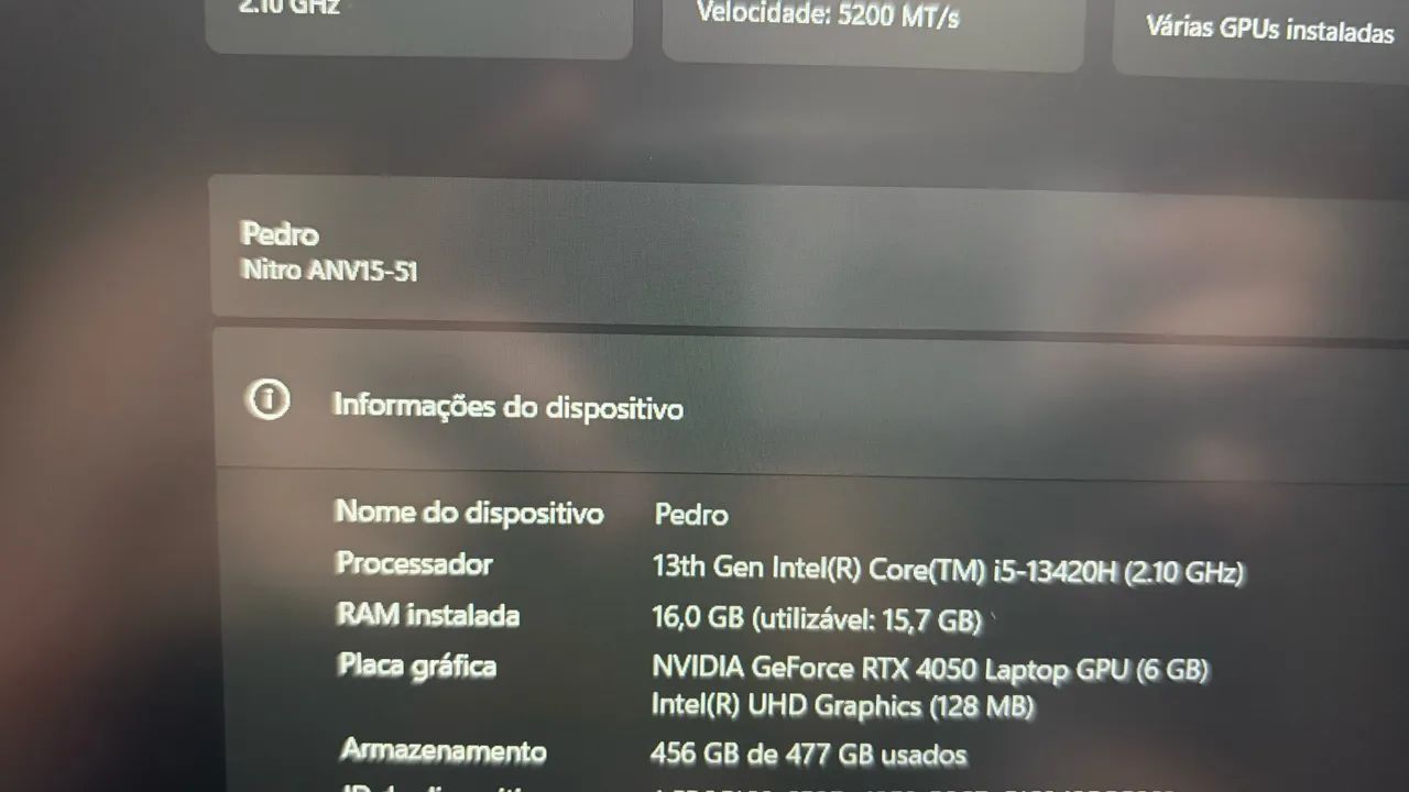 Acer nitro V15 RTX 4050  - Foto 3