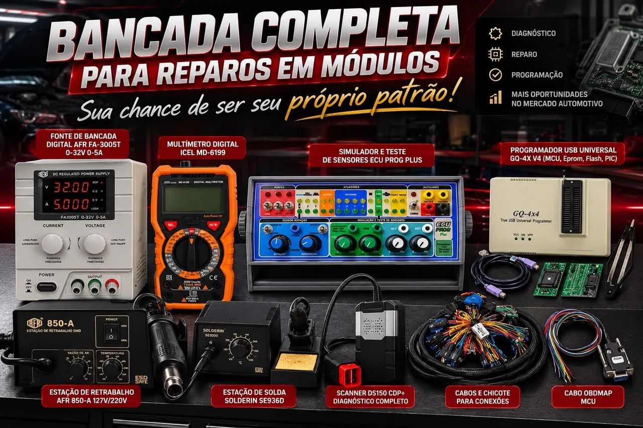Bancada completa para reparo de Módulos 