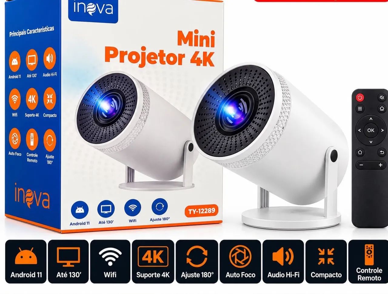 Mini projetor 4k